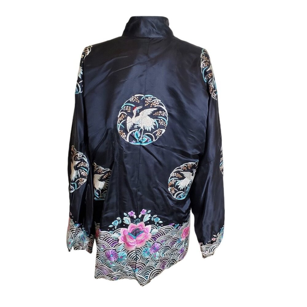 Antique Vintage Handmade Chinese Silk Kimono Jack… - image 6